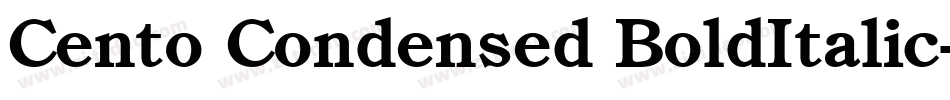 Cento Condensed BoldItalic字体转换
